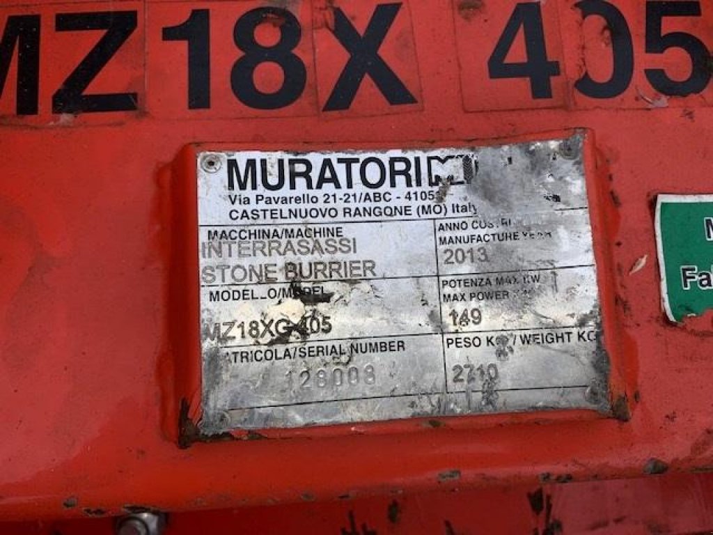 Fräse типа Muratori MZ18-405 Stennedlægningsfræser, Gebrauchtmaschine в Suldrup (Фотография 5)