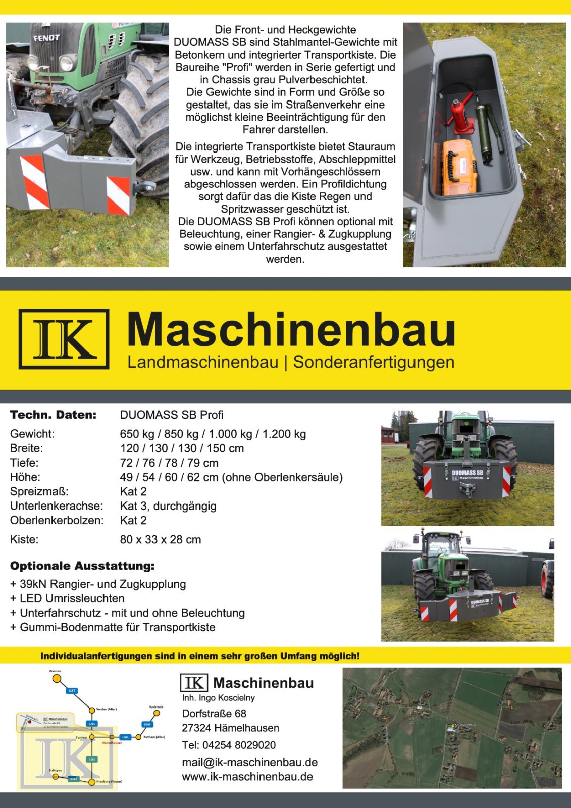 Frontgewicht типа IK Maschinenbau DUOMASS SB Profi, Neumaschine в Hämelhausen (Фотография 13)