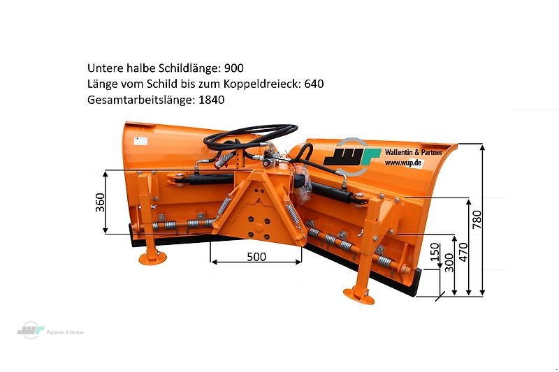 Sonstiges типа Wallentin & Partner Schneeschiebeschild   180 cm   Schneepflug   V-Form   Kat.0, Neumaschine в Wesenberg (Фотография 3)