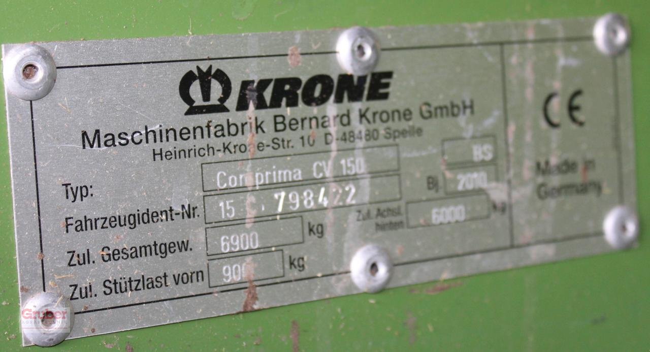 Rundballenpresse типа Krone Comprima CV 150 XC, Gebrauchtmaschine в Leipzig OT Engelsdorf (Фотография 4)